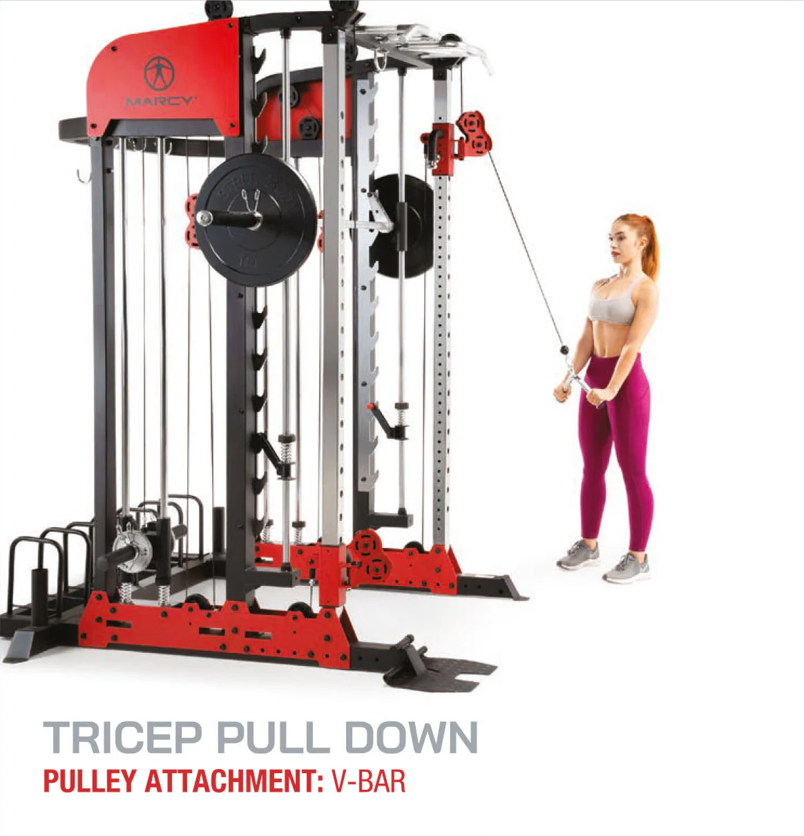 Marcy Pro Deluxe Smith Cage Home Gym System – SM-7553 - Image 19