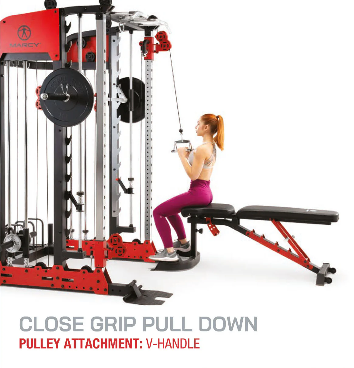 Marcy Pro Deluxe Smith Cage Home Gym System – SM-7553 - Image 21