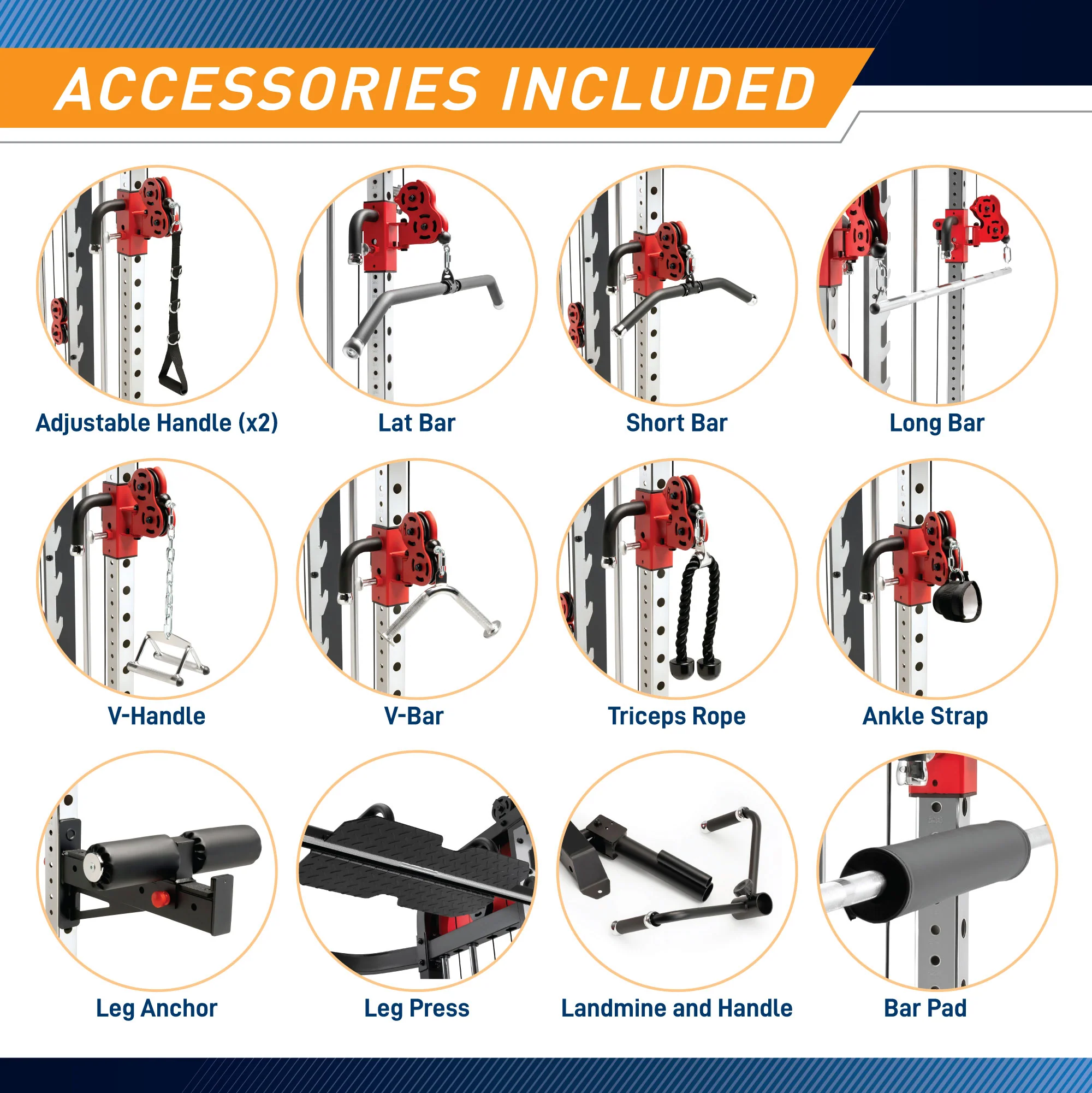 Marcy Pro Deluxe Smith Cage Home Gym System – SM-7553 - Image 4