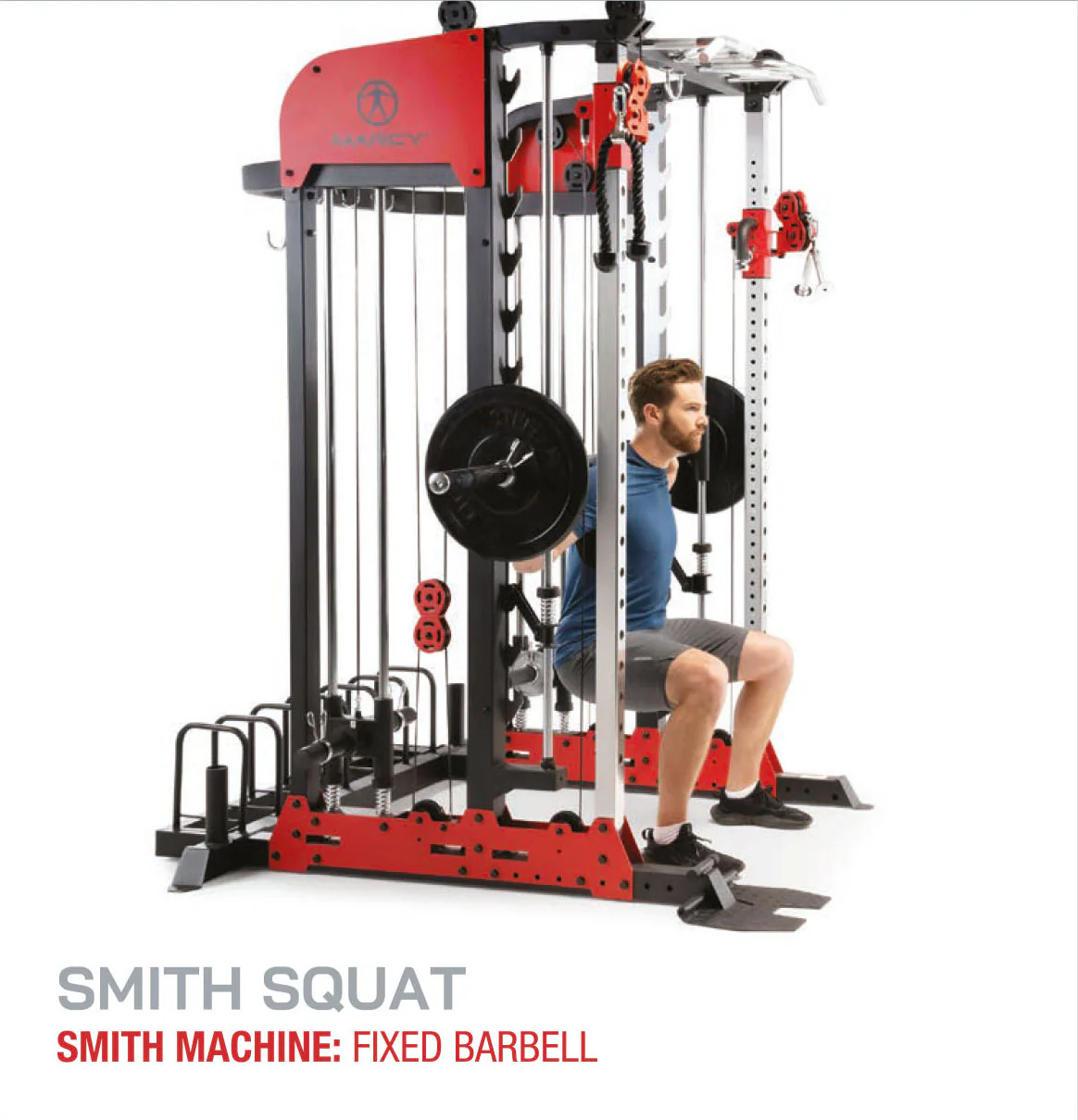 Marcy Pro Deluxe Smith Cage Home Gym System – SM-7553 - Image 54