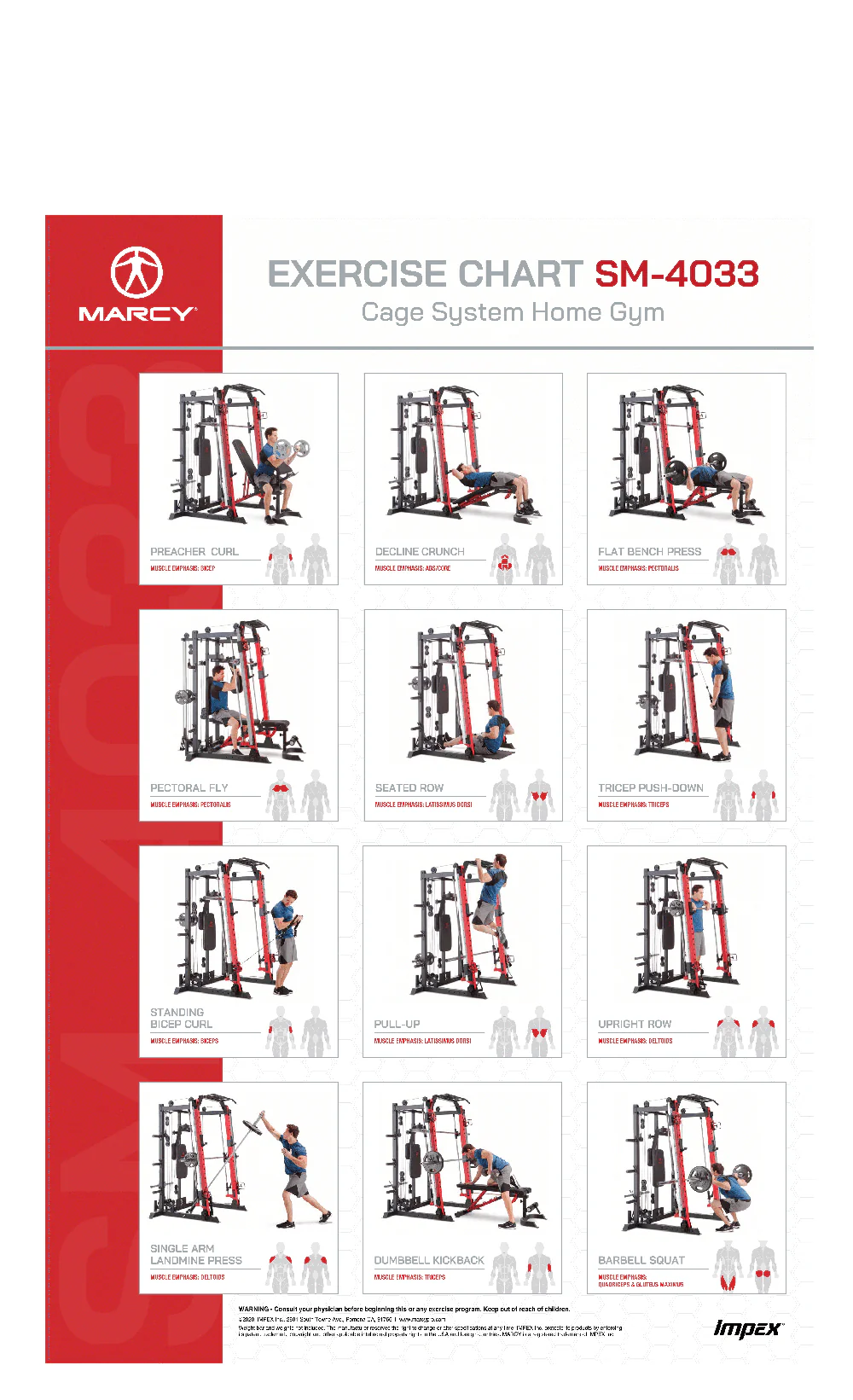 Marcy Smith Machine / Cage System with Pull-Up Bar and Landmine Station | SM-4033 - Image 14