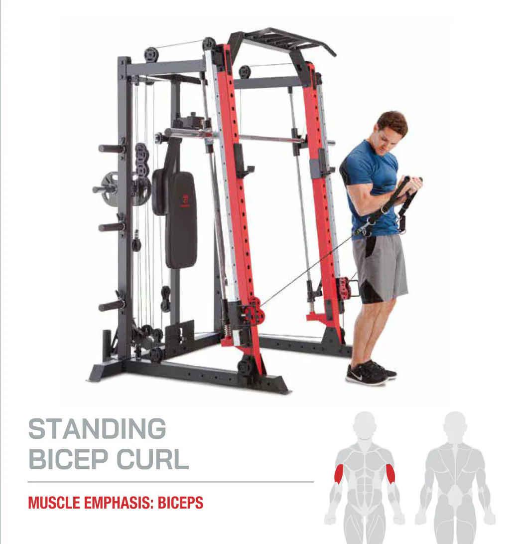 Marcy Smith Machine / Cage System with Pull-Up Bar and Landmine Station | SM-4033 - Image 21