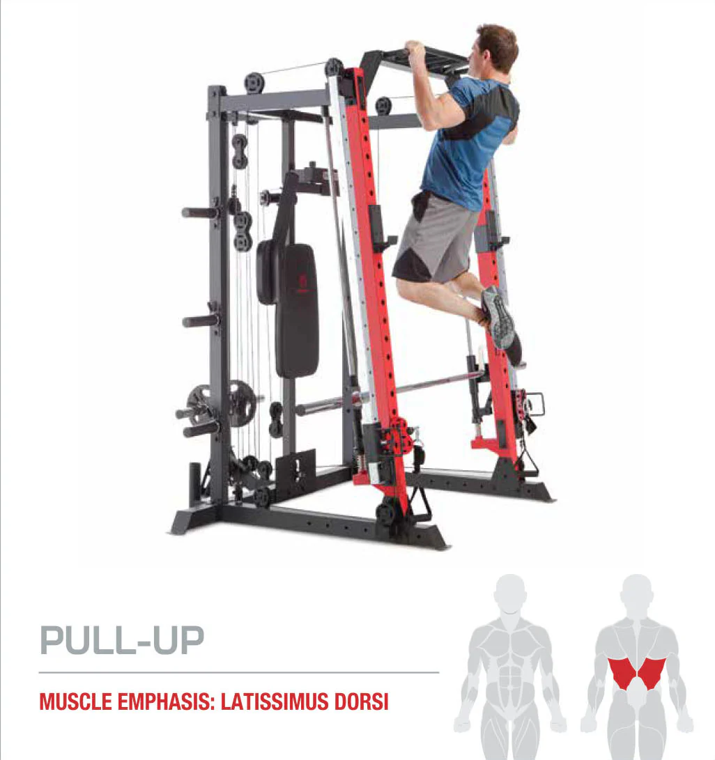 Marcy Smith Machine / Cage System with Pull-Up Bar and Landmine Station | SM-4033 - Image 22