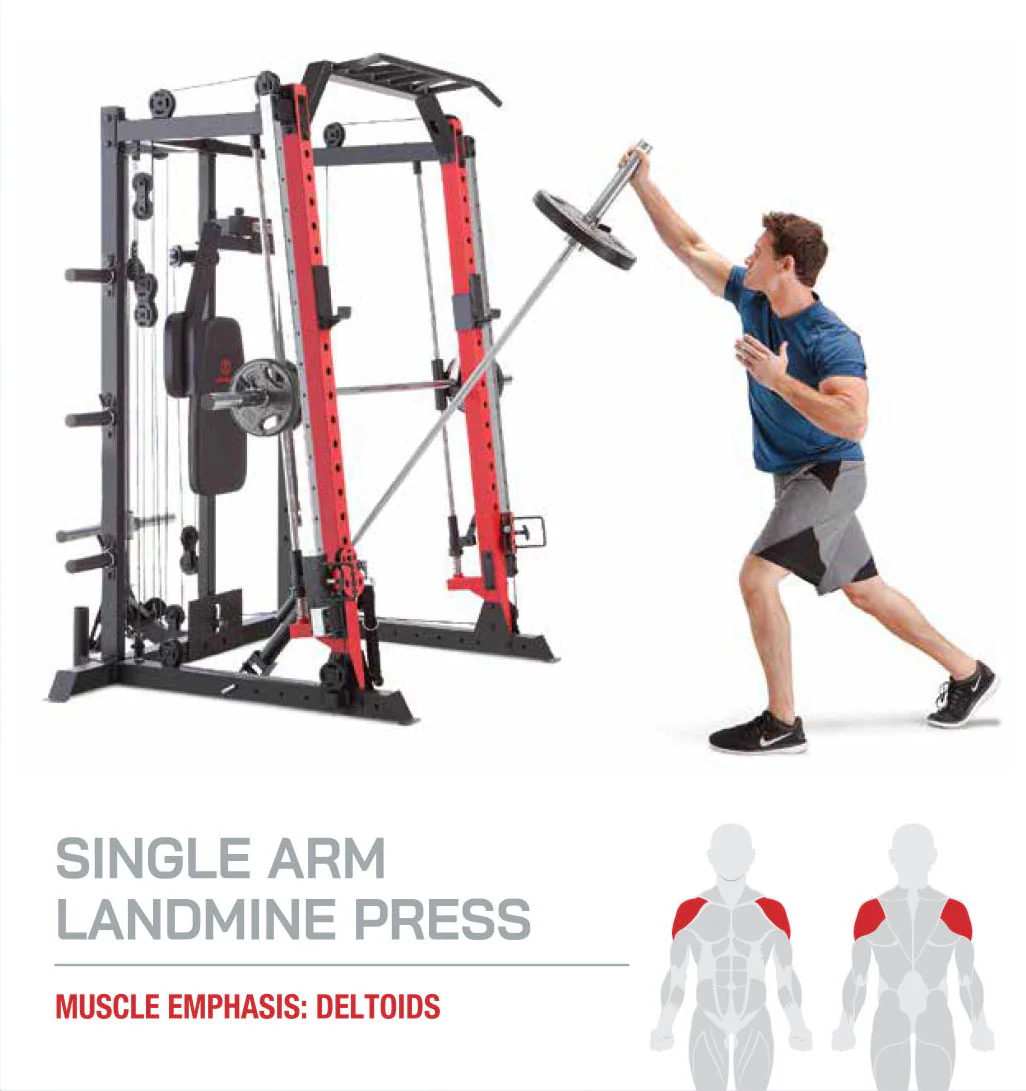 Marcy Smith Machine / Cage System with Pull-Up Bar and Landmine Station | SM-4033 - Image 24