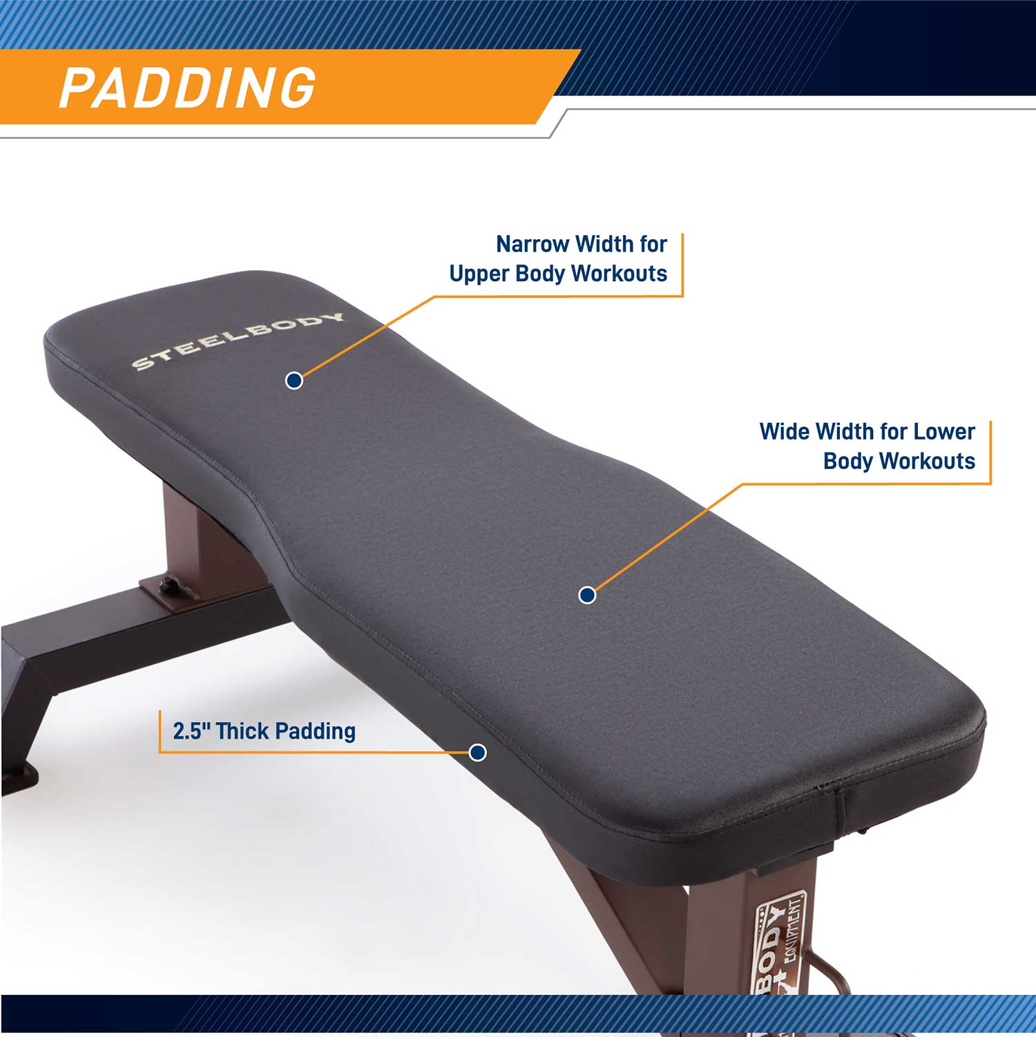 Marcy Steel Body Flat Bench | STB-10101 - Image 3