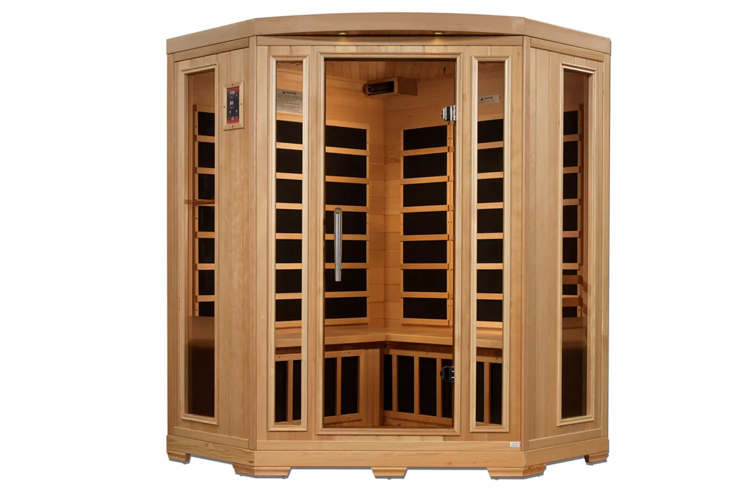 New 2026 Pro 6 "Rebecca" 3-Person Corner Near Zero EMF Far Infrared Sauna - Image 3