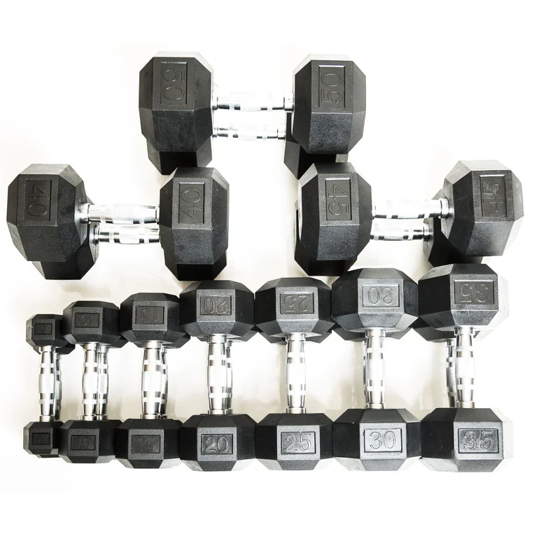 Rubber Hex Dumbbells & Packages - Image 8