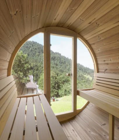 Model E8G 6 Person Traditional Barrel Sauna - Image 4