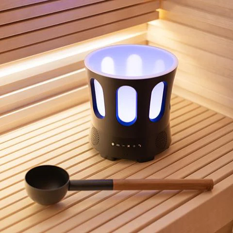 SaunaLife SaunaZone Bluetooth Speaker, Sauna Bucket, with Lights - Image 3
