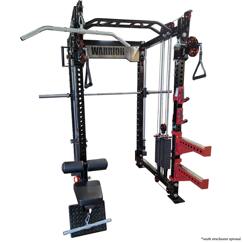 Warrior 3.5 Cable Crossover Pulley Power Rack Gym System with Lat Pulldown - Image 7